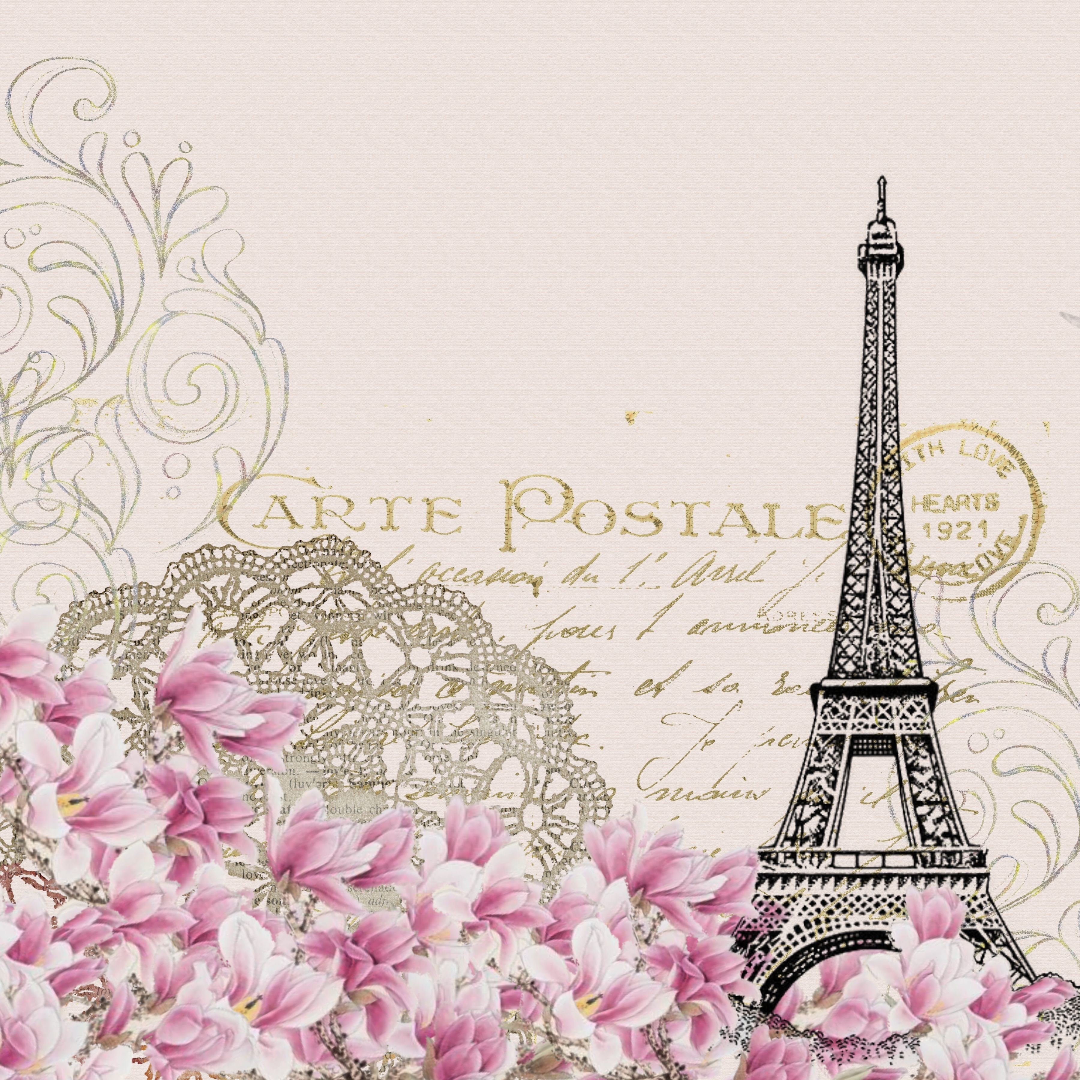 Brev Paris Eiffeltårnet Mailingliste