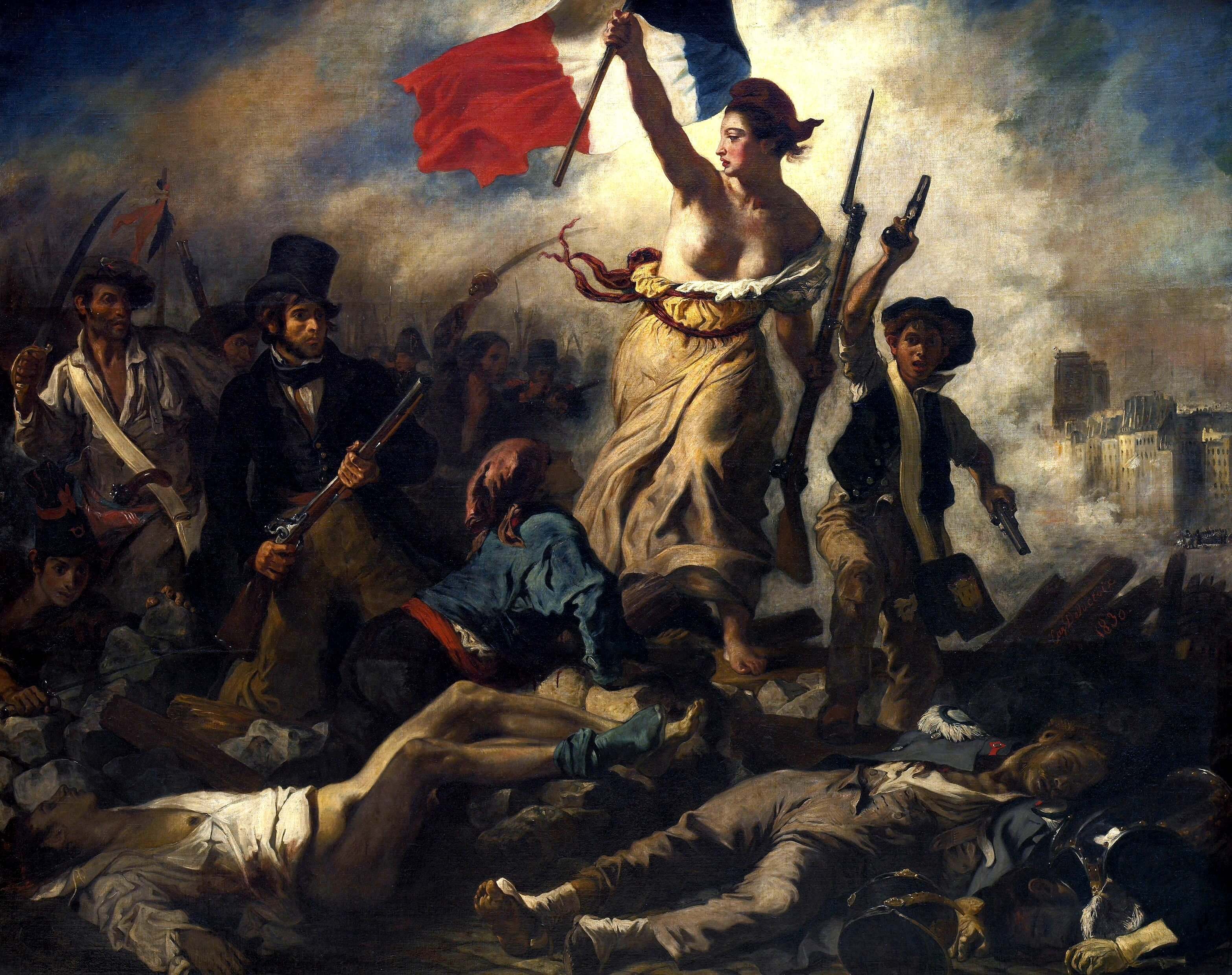 Eugène Delacroix. La liberté guidant le peuple (1830)