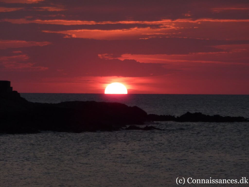 Normandiet solnedgang Anse du Brick Cherbourg